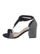 Alexandre Birman Houndstooth Print Bow Accents Sandals
