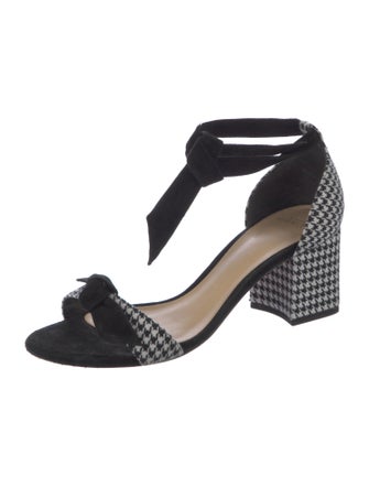 Alexandre Birman Houndstooth Print Bow Accents Sandals