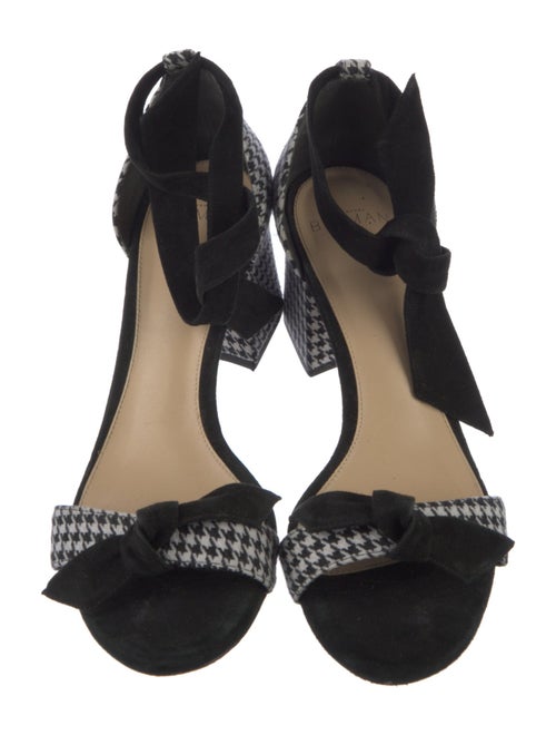 Alexandre Birman Houndstooth Print Bow Accents Sandals