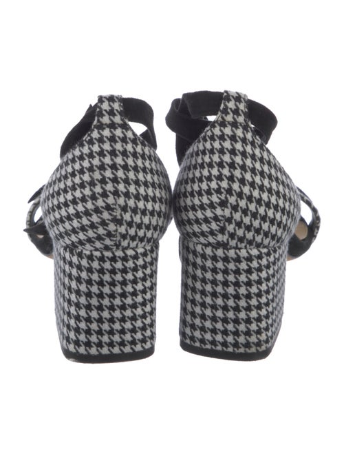 Alexandre Birman Houndstooth Print Bow Accents Sandals