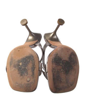 Alexandre Birman Leather Bow Accents Slides