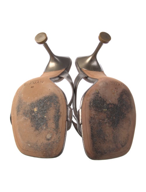 Alexandre Birman Leather Bow Accents Slides