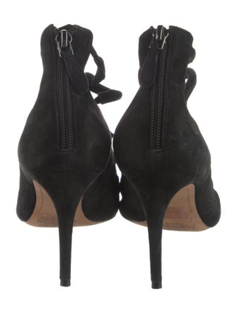 Alexandre Birman Suede Cutout Accent Gladiator Sandals