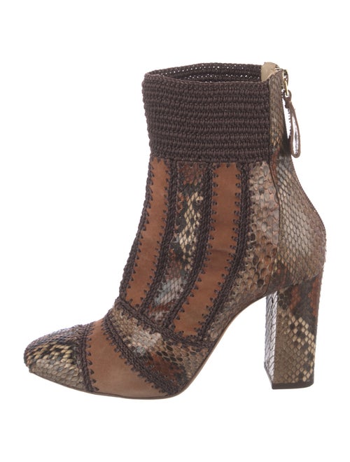Alexandre Birman Snakeskin Animal Print Boots