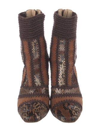 Alexandre Birman Snakeskin Animal Print Boots