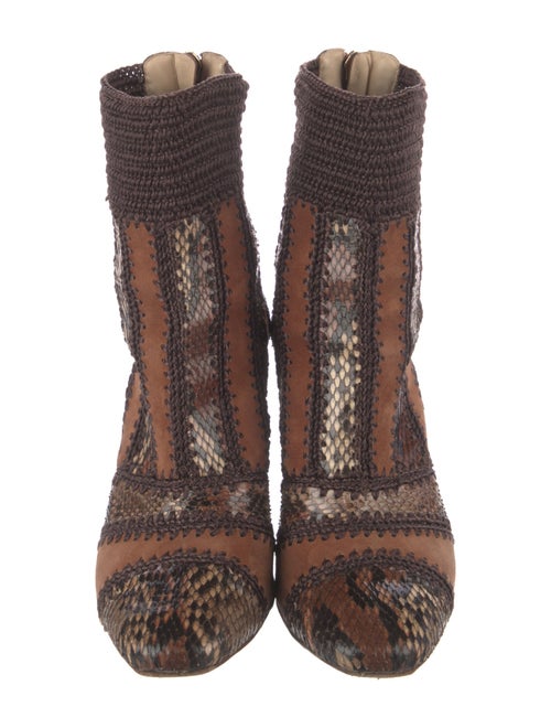 Alexandre Birman Snakeskin Animal Print Boots