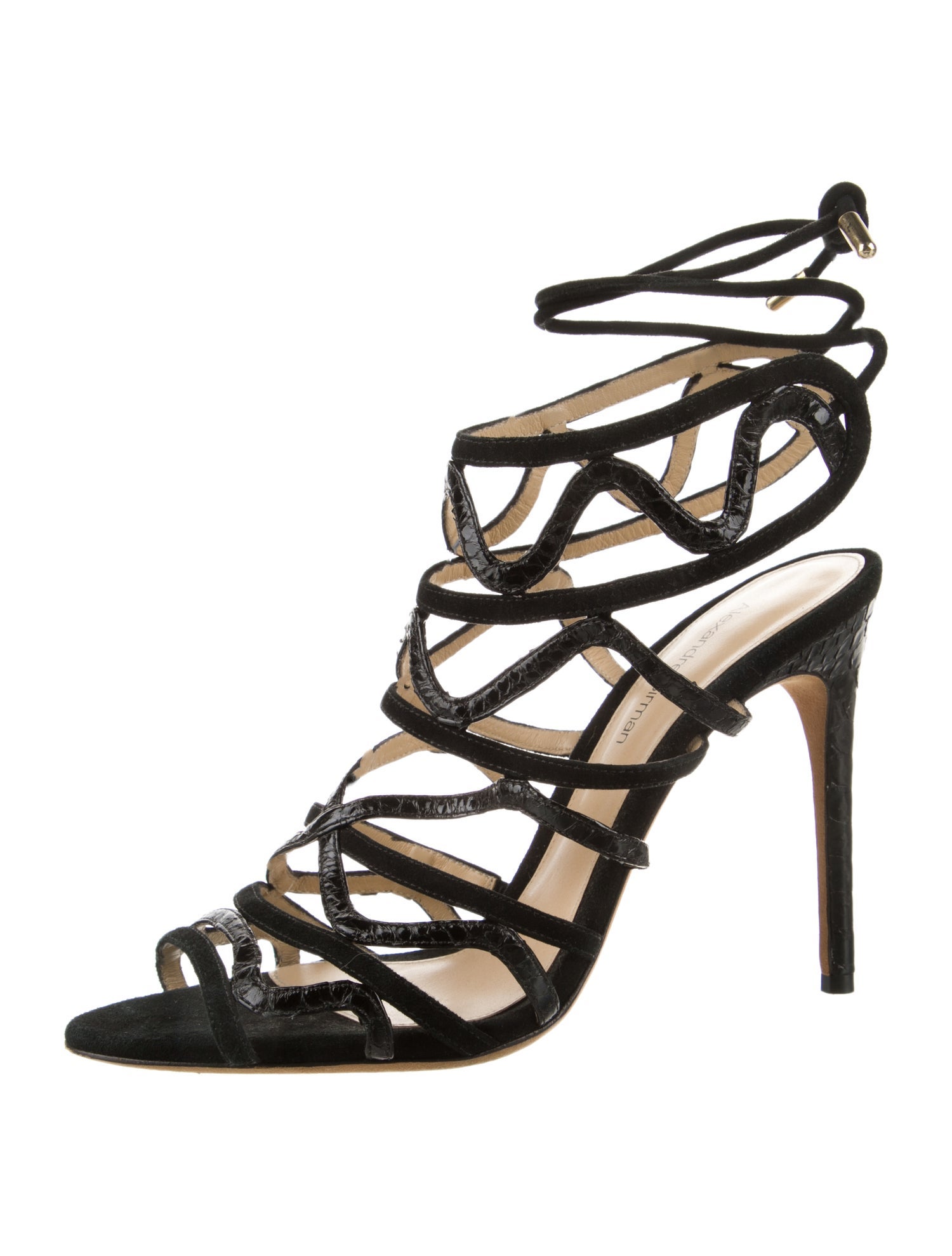 Alexandre Birman Suede Cutout Accent Sandals