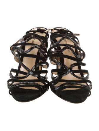 Alexandre Birman Suede Cutout Accent Sandals