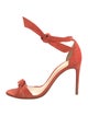 Alexandre Birman Suede Bow Accents Sandals