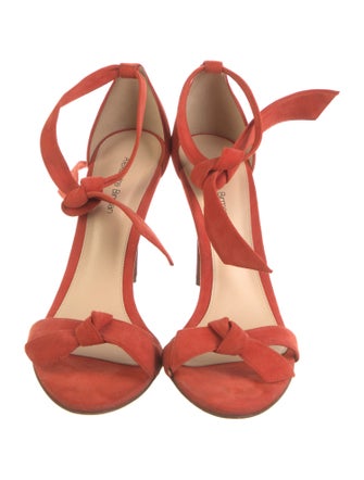 Alexandre Birman Suede Bow Accents Sandals