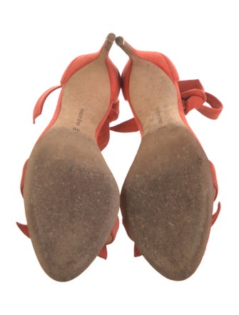 Alexandre Birman Suede Bow Accents Sandals