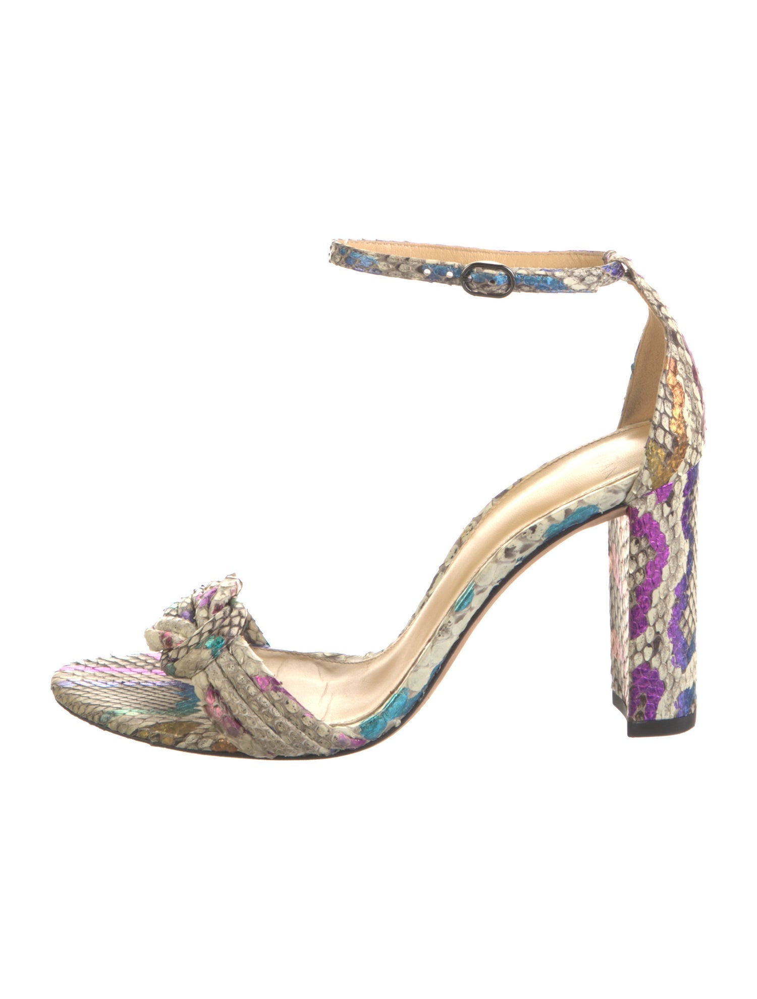 Alexandre Birman Snakeskin Animal Print Sandals