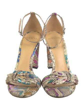 Alexandre Birman Snakeskin Animal Print Sandals