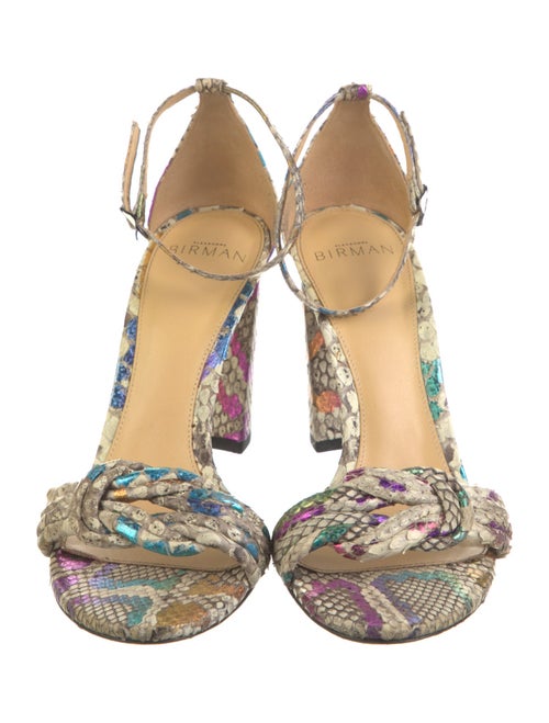 Alexandre Birman Snakeskin Animal Print Sandals