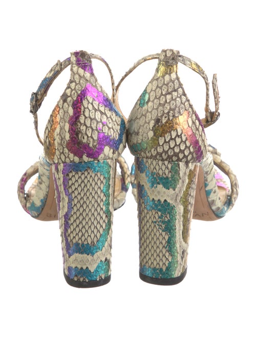 Alexandre Birman Snakeskin Animal Print Sandals