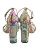 Alexandre Birman Snakeskin Animal Print Sandals
