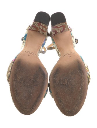 Alexandre Birman Snakeskin Animal Print Sandals