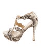 Alexandre Birman Python Animal Print Sandals