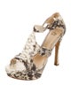 Alexandre Birman Python Animal Print Sandals