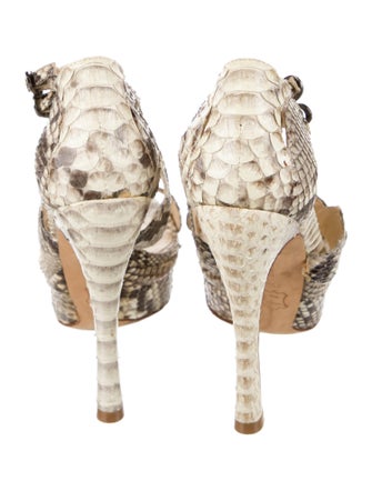 Alexandre Birman Python Animal Print Sandals