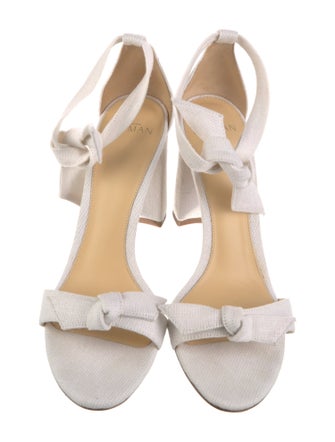 Alexandre Birman Canvas Bow Accents Sandals