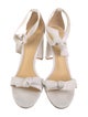 Alexandre Birman Canvas Bow Accents Sandals