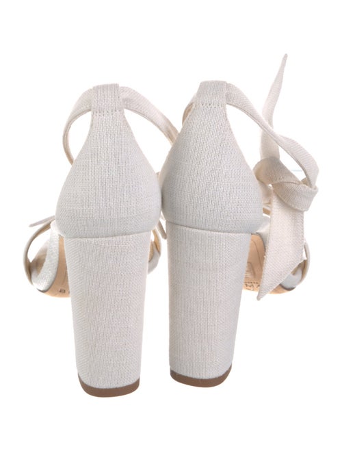 Alexandre Birman Canvas Bow Accents Sandals