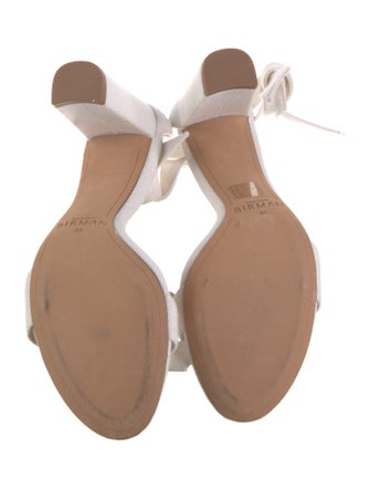 Alexandre Birman Canvas Bow Accents Sandals