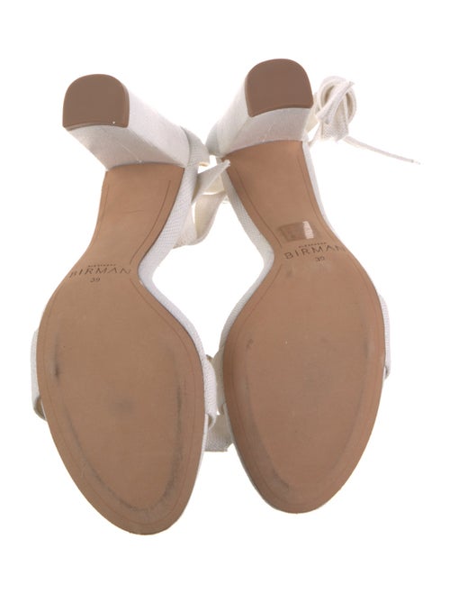 Alexandre Birman Canvas Bow Accents Sandals