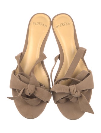 Alexandre Birman Suede Bow Accents Sandals