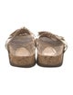 Alexandre Birman Leather Bow Accents Slides