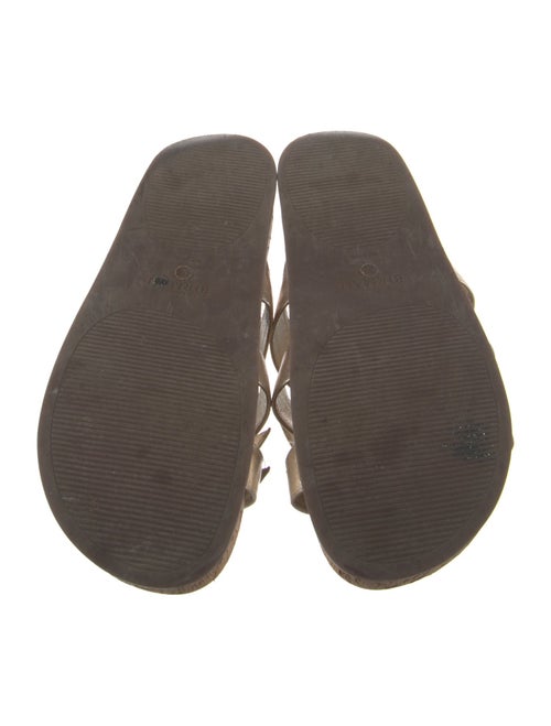 Alexandre Birman Leather Bow Accents Slides