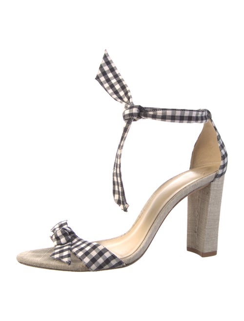 Alexandre Birman Canvas Plaid Print Sandals