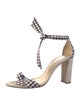 Alexandre Birman Canvas Plaid Print Sandals