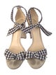 Alexandre Birman Canvas Plaid Print Sandals