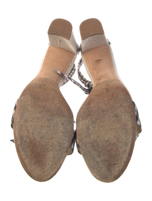 Alexandre Birman Canvas Plaid Print Sandals