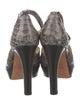 Alexandre Birman Snakeskin Animal Print T-Strap Sandals