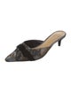Alexandre Birman Printed Bow Accents Mules