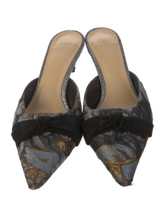 Alexandre Birman Printed Bow Accents Mules
