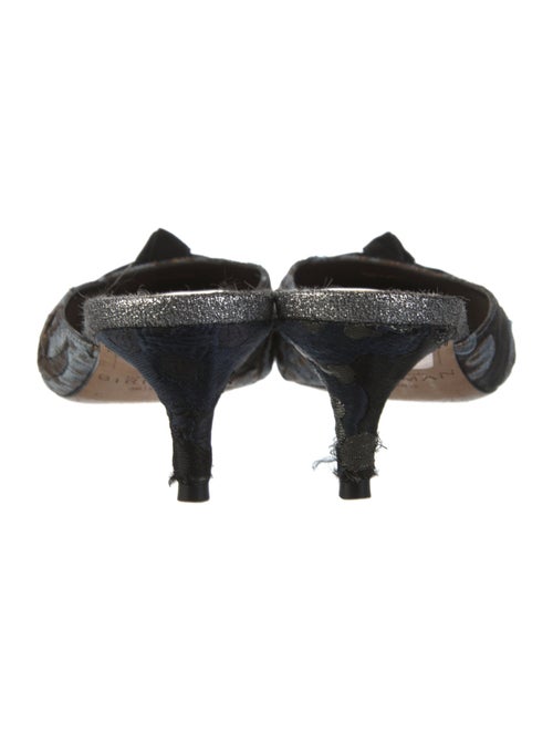 Alexandre Birman Printed Bow Accents Mules