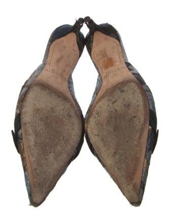 Alexandre Birman Printed Bow Accents Mules