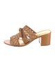 Alexandre Birman Leather Bow Accents Slides