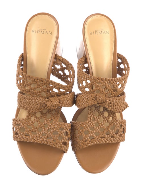 Alexandre Birman Leather Bow Accents Slides