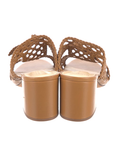 Alexandre Birman Leather Bow Accents Slides