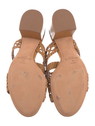 Alexandre Birman Leather Bow Accents Slides