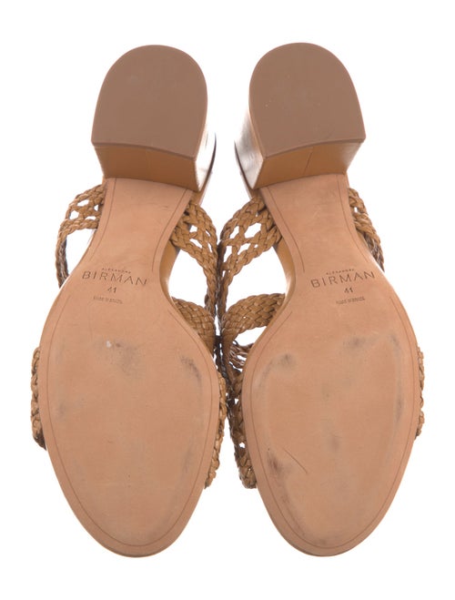 Alexandre Birman Leather Bow Accents Slides