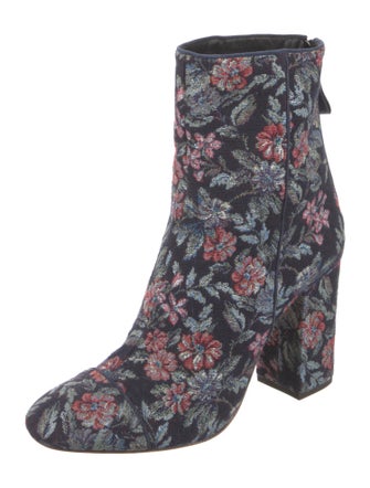 Alexandre Birman Canvas Floral Print Boots
