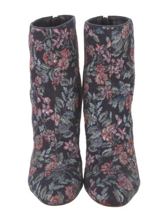 Alexandre Birman Canvas Floral Print Boots