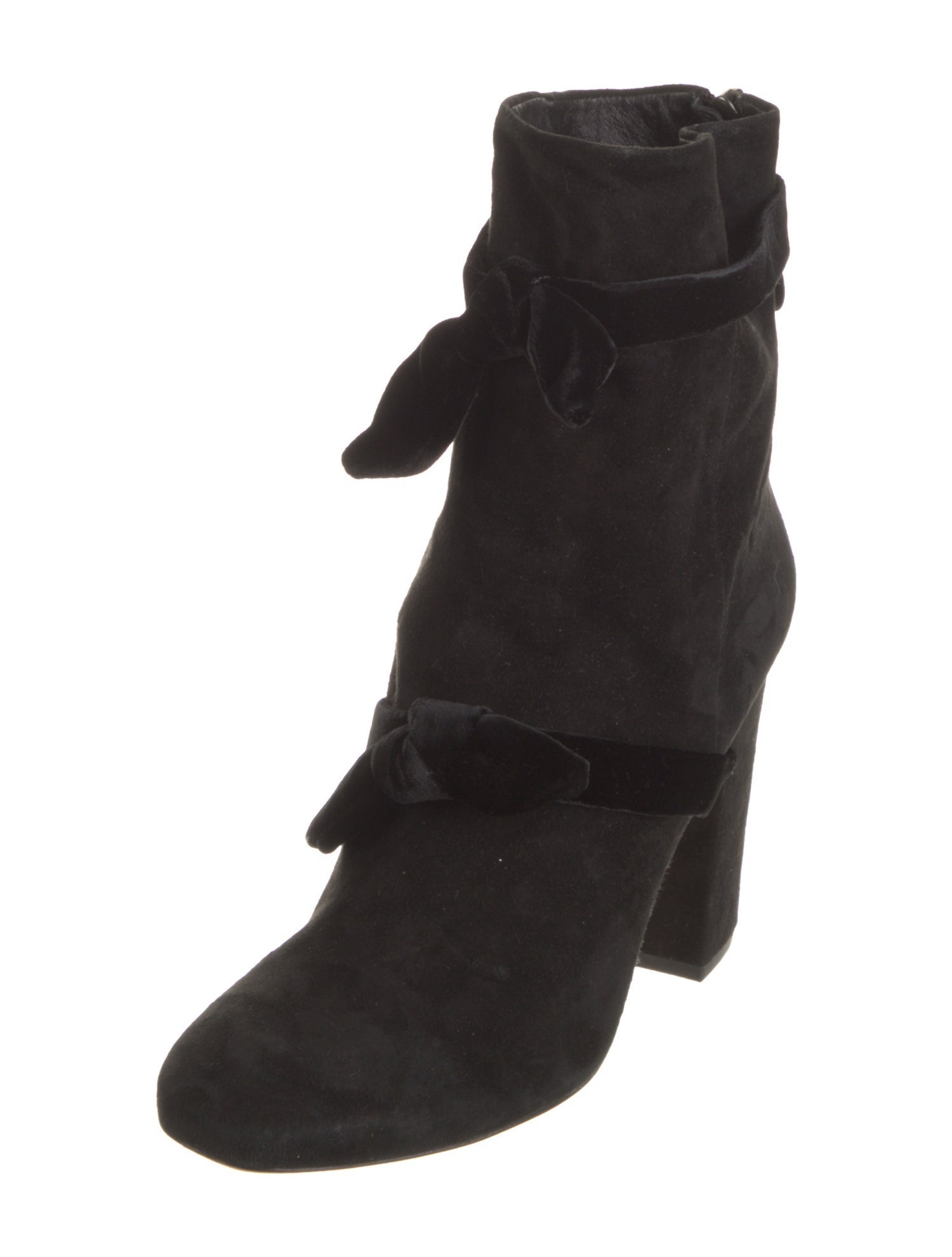Alexandre Birman Suede Bow Accents Lace-Up Boots