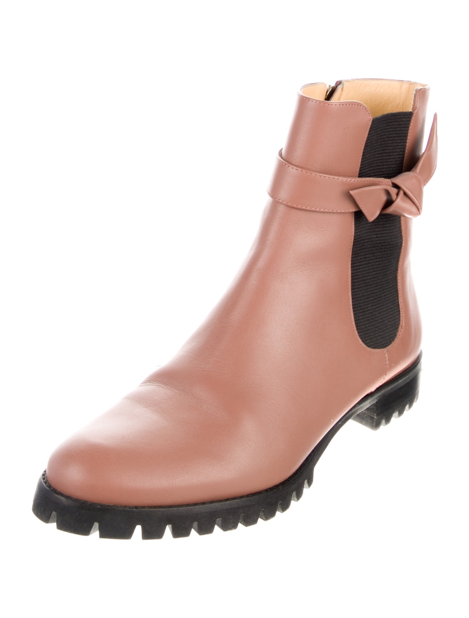 Alexandre Birman Leather Striped Chelsea Boots